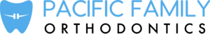 Pacific Family Dentistry logo with blue tooth icon